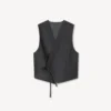 Kimono Vest in Virgin Wool and Silk Kimono Vest in Virgin Wool and Silk