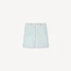 Lace Straight Short in Stone Bleach Chambray Lace Straight Short in Stone Bleach Chambray