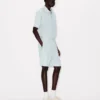 Lace Straight Short in Stone Bleach Chambray Lace Straight Short in Stone Bleach Chambray