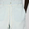 Lace Straight Short in Stone Bleach Chambray Lace Straight Short in Stone Bleach Chambray