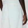 Lace Straight Short in Stone Bleach Chambray Lace Straight Short in Stone Bleach Chambray