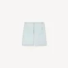 Lace Straight Short in Stone Bleach Chambray Lace Straight Short in Stone Bleach Chambray