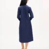 Long Sleeve Midi Dress in Light Cotton Poplin Long Sleeve Midi Dress in Light Cotton Poplin