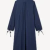 Long Sleeve Midi Dress in Light Cotton Poplin Long Sleeve Midi Dress in Light Cotton Poplin