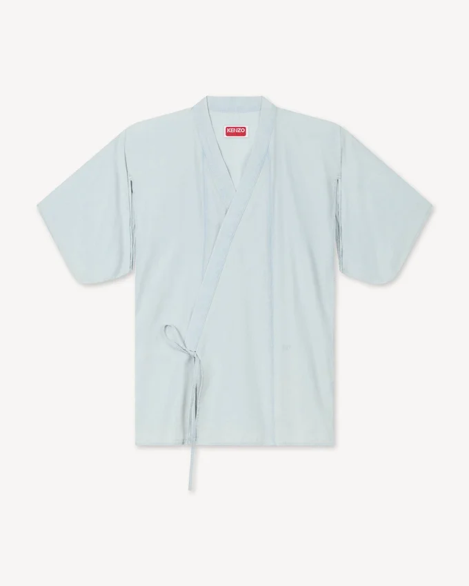Loose Kimono Shirt in Stone Bleach Chambray Loose Kimono Shirt in Stone Bleach Chambray