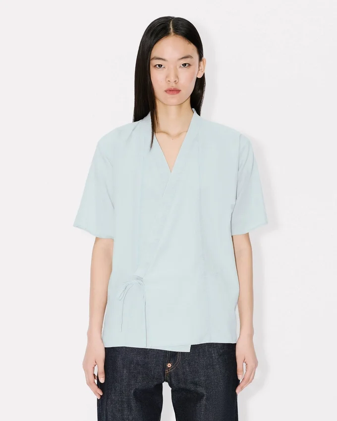 Loose Kimono Shirt in Stone Bleach Chambray Loose Kimono Shirt in Stone Bleach Chambray