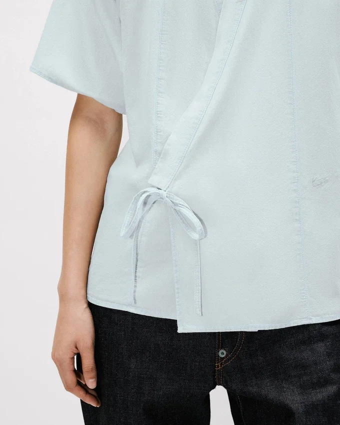 Loose Kimono Shirt in Stone Bleach Chambray Loose Kimono Shirt in Stone Bleach Chambray