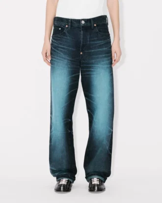 Low-Waist Boyfriend Jeans in Japanese Denim