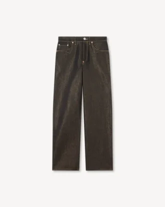 Low-Waist Boyfriend Jeans in Lurex Japanese Denim
