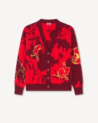Lunar New Year’ Cardigan in Mixed Cotton and Wool