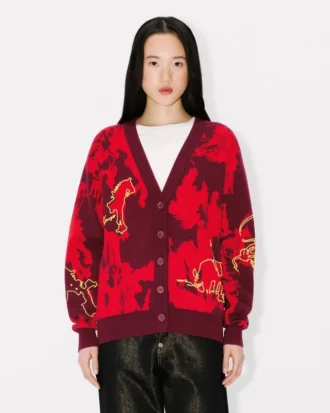 Lunar New Year’ Cardigan in Mixed Cotton and Wool