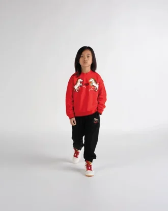 Lunar New Year’ Embroidered Sweatshirt in French Terry