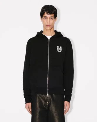 Lunar New Year’ Embroidered Zip up Hoodie in Cotton