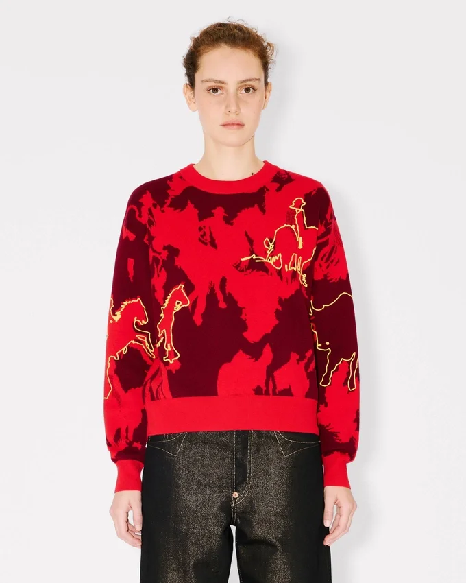 Lunar New Year’ Jumper in Mixed Cotton and Wool Lunar New Year’ Jumper in Mixed Cotton and Wool