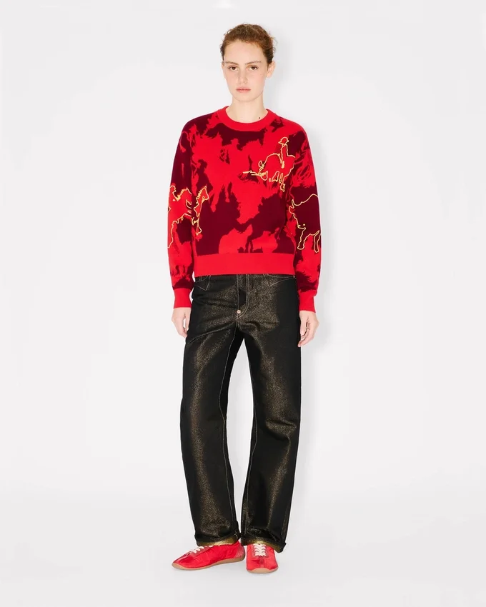 Lunar New Year’ Jumper in Mixed Cotton and Wool Lunar New Year’ Jumper in Mixed Cotton and Wool