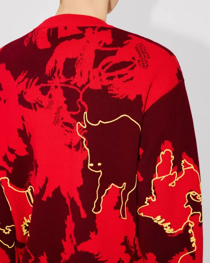 Lunar New Year’ Jumper in Mixed Cotton and Wool Lunar New Year’ Jumper in Mixed Cotton and Wool