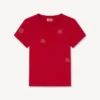 Multi ‘Boke Flower’ Embroidered T-Shirt in Cotton Multi ‘Boke Flower’ Embroidered T-Shirt in Cotton