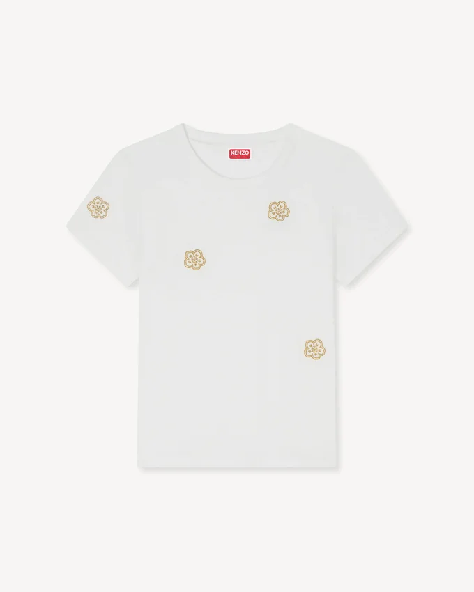Multi ‘Boke Flower’ Embroidered T-Shirt in Cotton Multi ‘Boke Flower’ Embroidered T-Shirt in Cotton