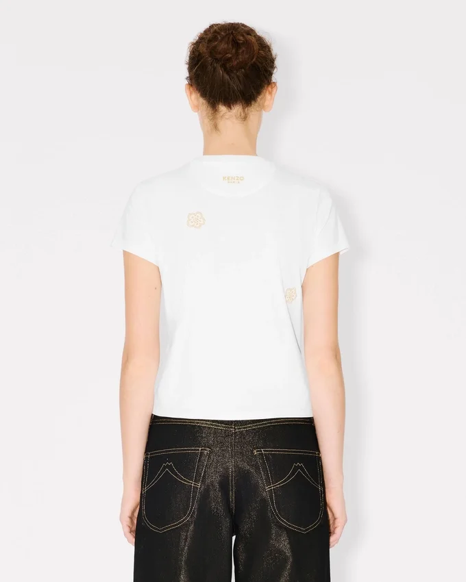 Multi ‘Boke Flower’ Embroidered T-Shirt in Cotton Multi ‘Boke Flower’ Embroidered T-Shirt in Cotton