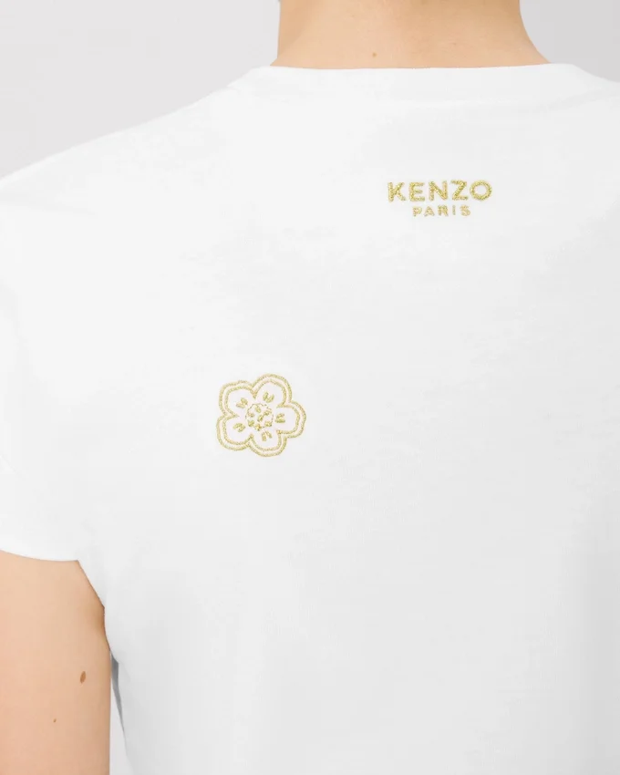 Multi ‘Boke Flower’ Embroidered T-Shirt in Cotton Multi ‘Boke Flower’ Embroidered T-Shirt in Cotton