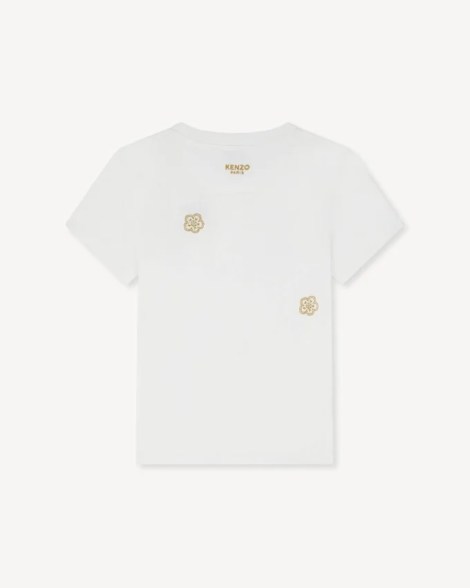 Multi ‘Boke Flower’ Embroidered T-Shirt in Cotton Multi ‘Boke Flower’ Embroidered T-Shirt in Cotton
