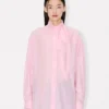Oversized Bow Shirt in Mixed Silk Oversized Bow Shirt in Mixed Silk