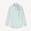Oversized Bow Shirt in Stone Bleach Chambray Oversized Bow Shirt in Stone Bleach Chambray