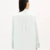 Oversized Bow Shirt in Stone Bleach Chambray Oversized Bow Shirt in Stone Bleach Chambray