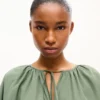 Oversized Pleated Blouse in Cotton Poplin Oversized Pleated Blouse in Cotton Poplin