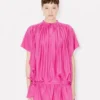 Oversized Pleated Dress in Silk Floss Oversized Pleated Dress in Silk Floss