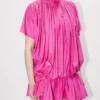 Oversized Pleated Dress in Silk Floss Oversized Pleated Dress in Silk Floss