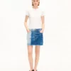 Patchwork Short Skirt in Japanese Denim Patchwork Short Skirt in Japanese Denim