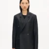 Peaked Lapel Blazer in Virgin Wool and Silk Peaked Lapel Blazer in Virgin Wool and Silk