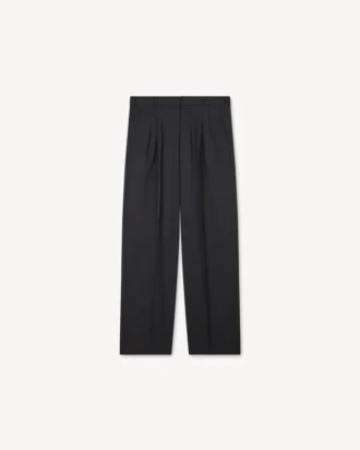 Pleated Tailored Pants in Virgin Wool