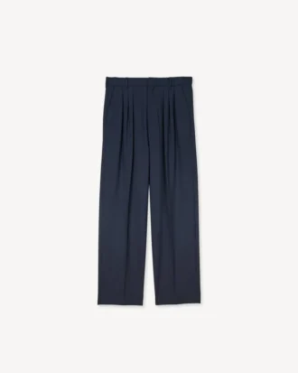 Pleated Tailored Pants in Virgin Wool