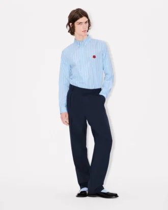 Pleated Tailored Pants in Virgin Wool