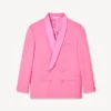 Shawl Lapel Double Breasted Jacket in Virgin Wool Shawl Lapel Double Breasted Jacket in Virgin Wool