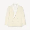 Shawl Lapel Double Breasted Jacket in Virgin Wool Shawl Lapel Double Breasted Jacket in Virgin Wool