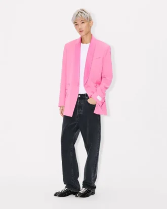 Shawl Lapel Double Breasted Jacket in Virgin Wool