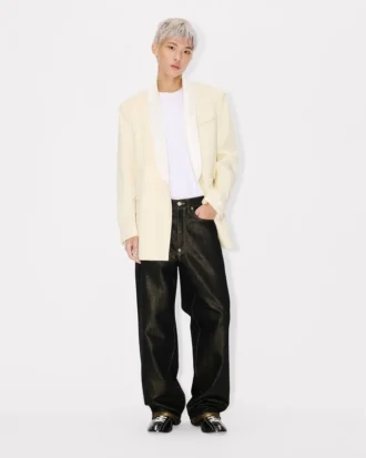 Shawl Lapel Double Breasted Jacket in Virgin Wool
