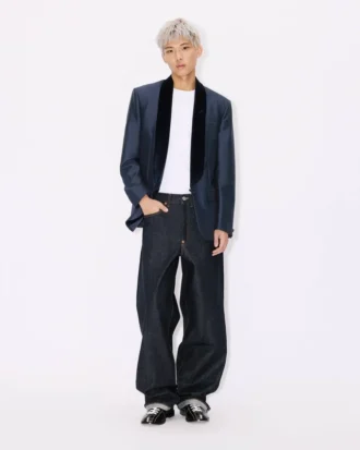 Shawl Lapel Tailored Jacket in Virgin Wool Slik Shawl Lapel Tailored Jacket in Virgin Wool Slik