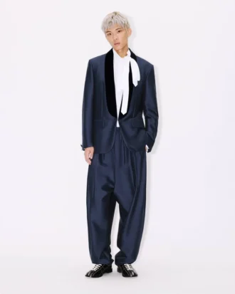 Pleated Pants in Virgin Wool Silk Pleated Pants in Virgin Wool Silk