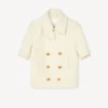 Short Balloon Sleeves Peacoat in Virgin Wool Short Balloon Sleeves Peacoat in Virgin Wool