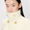 Short Balloon Sleeves Peacoat in Virgin Wool Short Balloon Sleeves Peacoat in Virgin Wool
