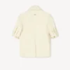 Short Balloon Sleeves Peacoat in Virgin Wool Short Balloon Sleeves Peacoat in Virgin Wool