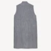 Short Dress in Washed Mixed Linen Denim Short Dress in Washed Mixed Linen Denim