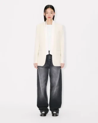 Single Breasted Kimono Blazer in Virgin Wool