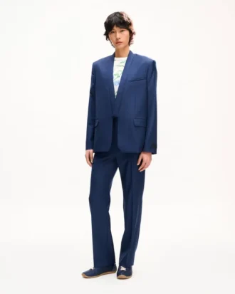 Single Breasted Kimono Tailored Jacket in Viring Wool Single Breasted Kimono Tailored Jacket in Viring Wool