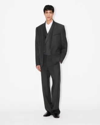 Single Breasted Tailored Kimono Blazer in Virgin Wool Single Breasted Tailored Kimono Blazer in Virgin Wool
