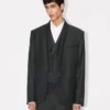 Single Breasted Tailored Kimono Blazer in Virgin Wool Single Breasted Tailored Kimono Blazer in Virgin Wool